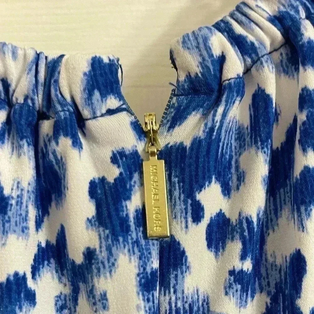 Stunning Michael Michael Kors Chain Halter Dress in Twilight Blue Size S - Picture 6 of 7